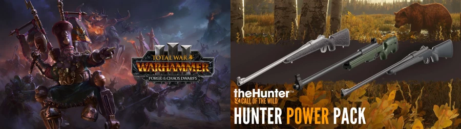 Total War: WARHAMMER III - Forge of the Chaos Dwarfs и TheHunter: Call of the Wild™ - Hunter Power Pack